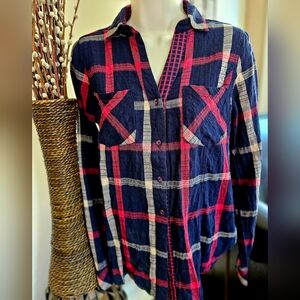 Skies Are Blue Plaid Button Up Shirt